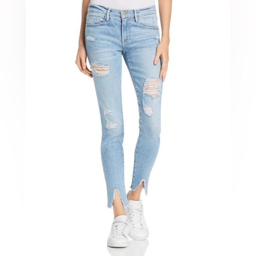 FRAME Le Skinny de Jeanne Distressed Jeans Size 26